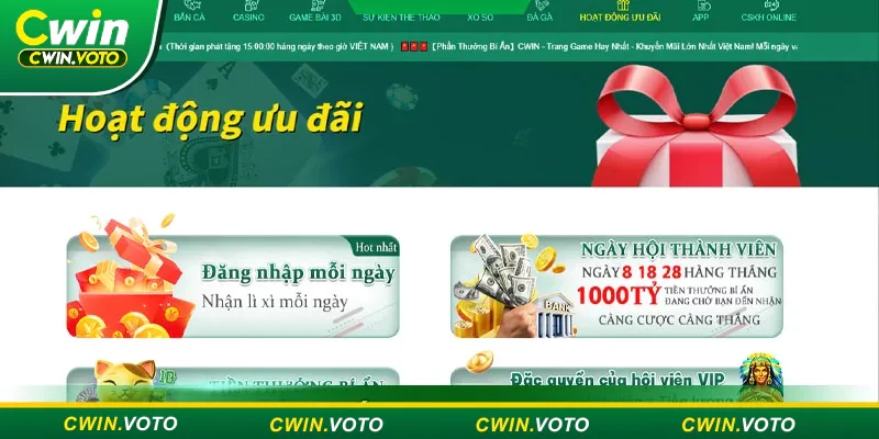 Đăng Ký Cwin | Tạo tài khoản siêu tốc, nhận ưu đãi khủng 4 Trở thành thành viên Cwin để nhận nhiều ưu đãi hấp dẫn